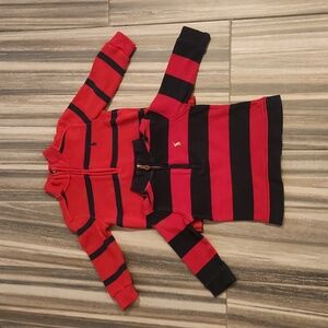 POLO RALPH LAUREN 1/4 Zip-Up Sweater Bundle Red & Navy - 24 Months